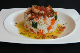 ensalada de arroz con vinagreta de tomate Ensalada de arroz con vinagreta de tomate