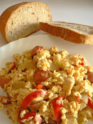 revuelto de huevo tomate Revuelto de huevo y tomate 